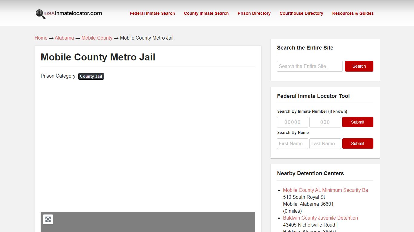 Mobile County Metro Jail | USA Inmate Locator